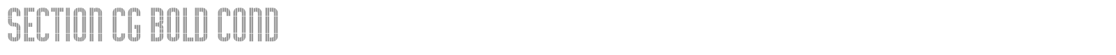 Section CG Bold Cond font preview